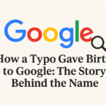 Featured image for blog post about how Google got its name from a typo, showing the Google logo with the headline ‘How a Typo Gave Birth to Google: The Story Behind the Name